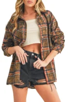 Trendy Women's Flannel Shirt - Image 7
