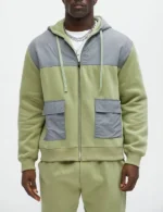 2-Piece Breathable Printed Colorblock Windbreaker Sportswear Set - Image 4