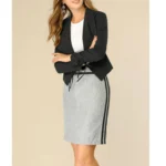 Open Front Long Sleeve Solid Pattern Woven Women's Office Blazer - Image 5